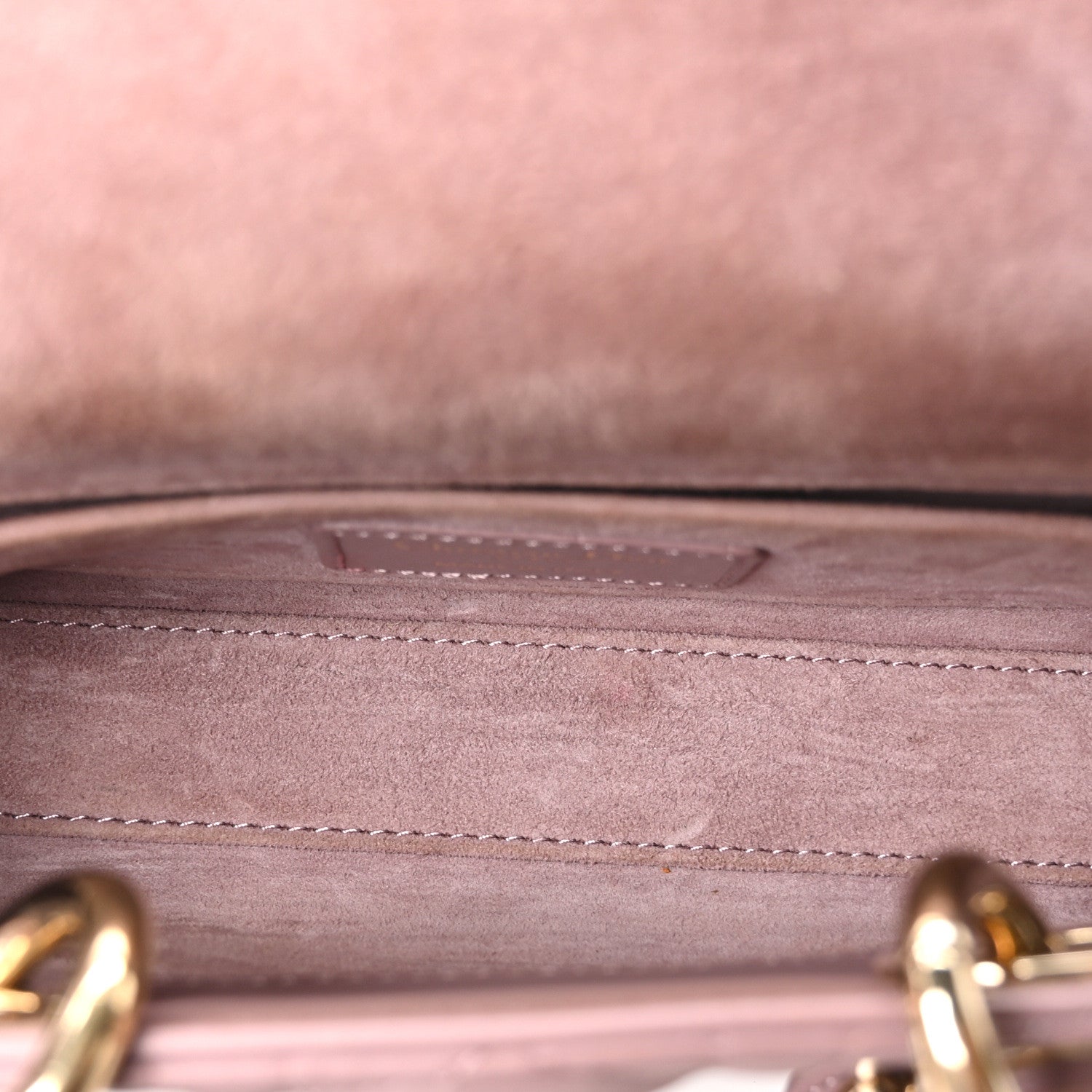 Lambskin Cannage Small Lady D-Joy Peony Pink
