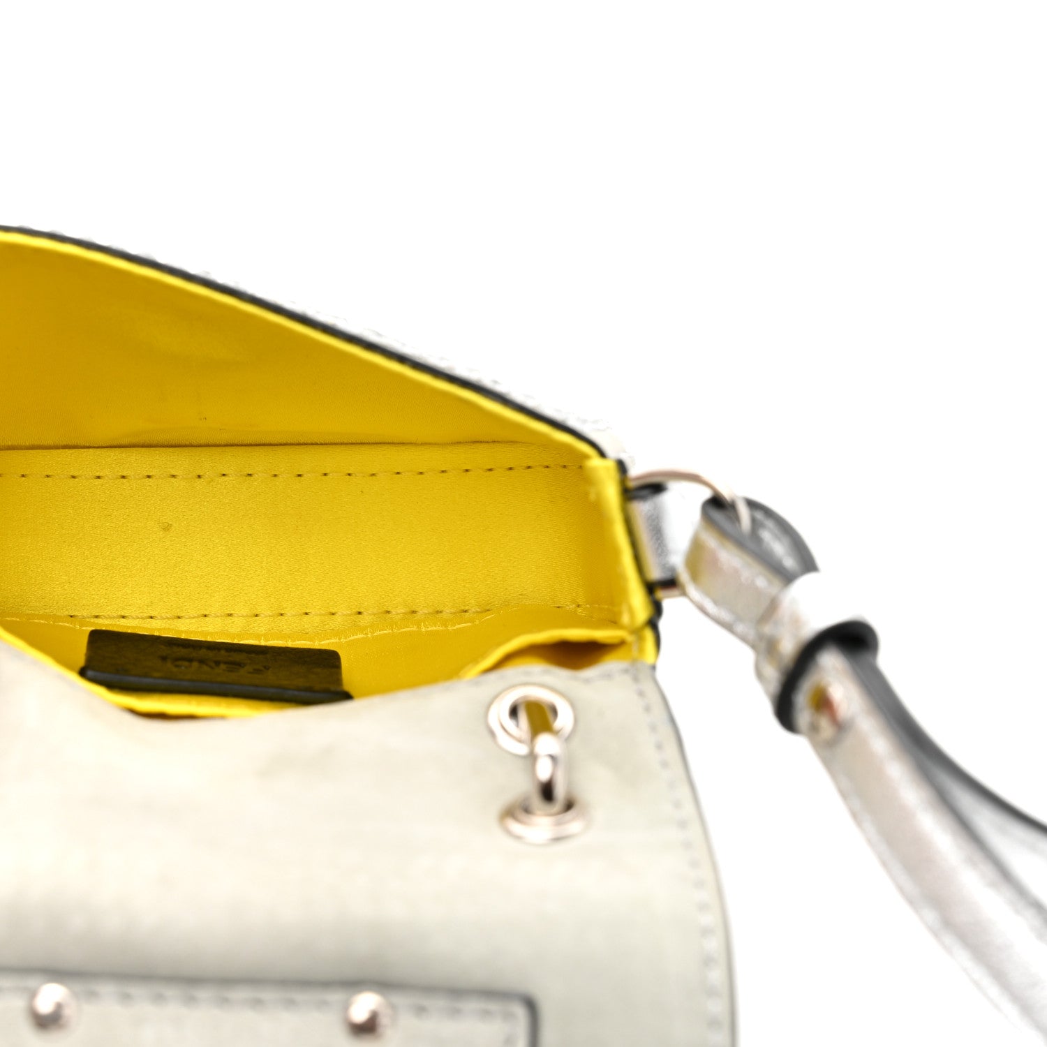 Nubuck Crystal Catalan Mirror Nano Maxi Buckle Baguette Charm Pietra Argento