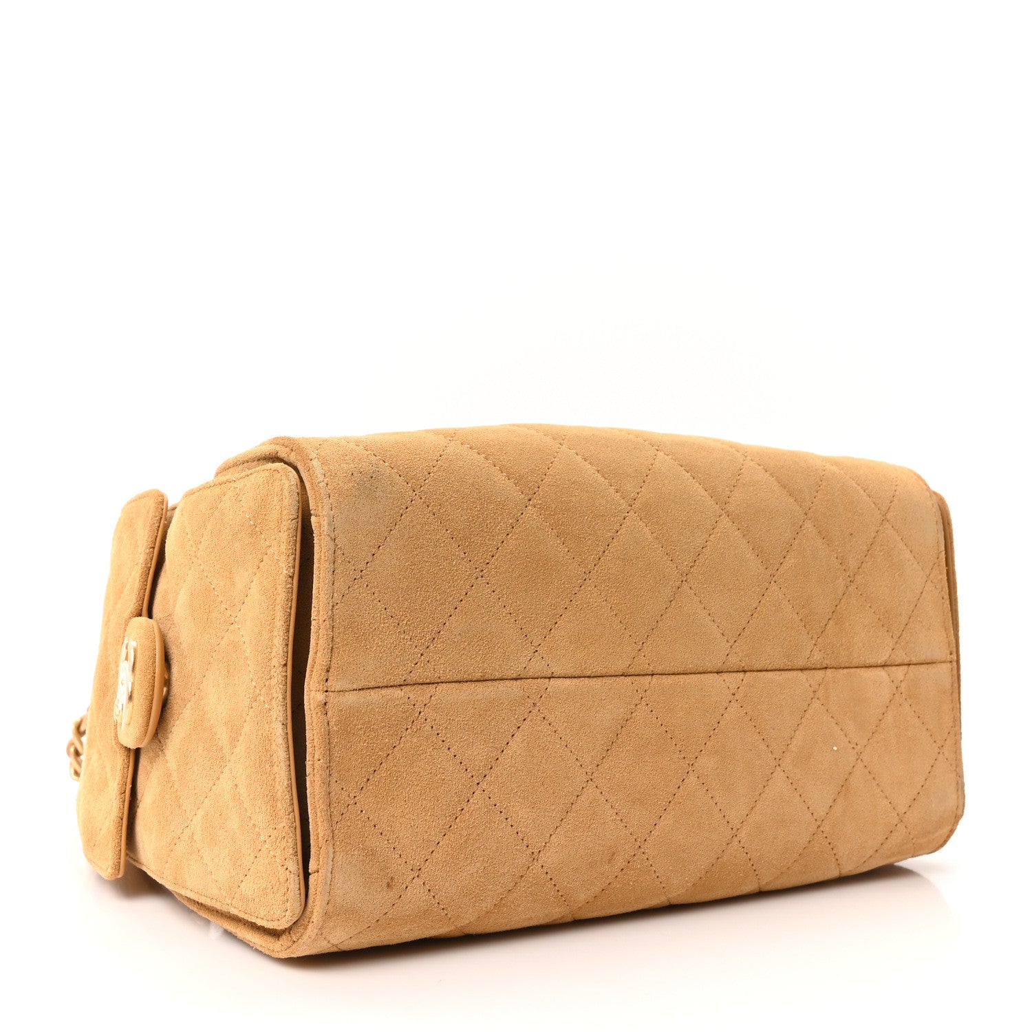 Suede Quilted Small CHNL 25 Handbag Beige