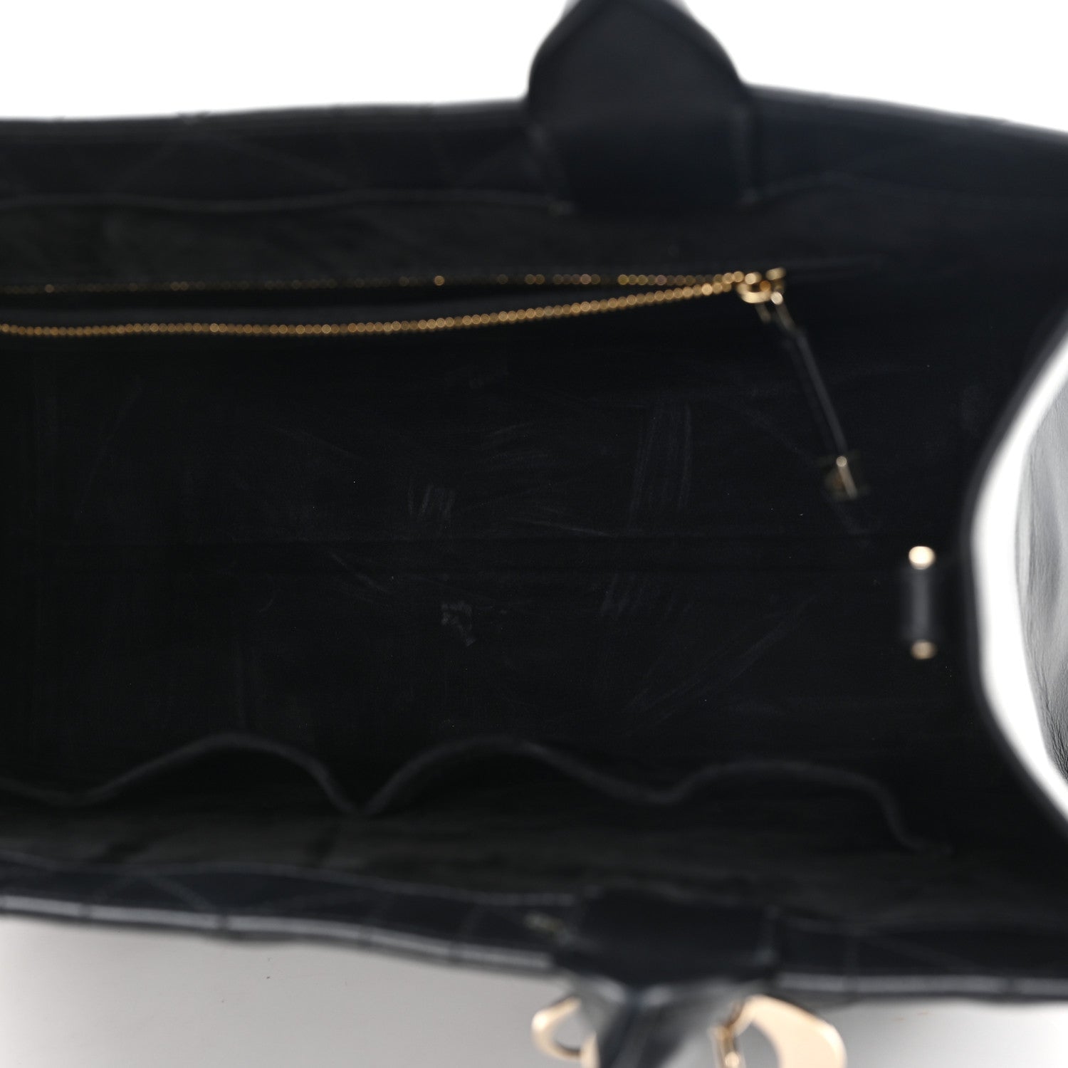 Calfskin Macro Cannage Medium Book Tote Black