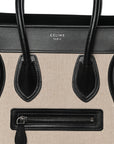 Textile Smooth Calfskin Micro Bi-Color Luggage Natural