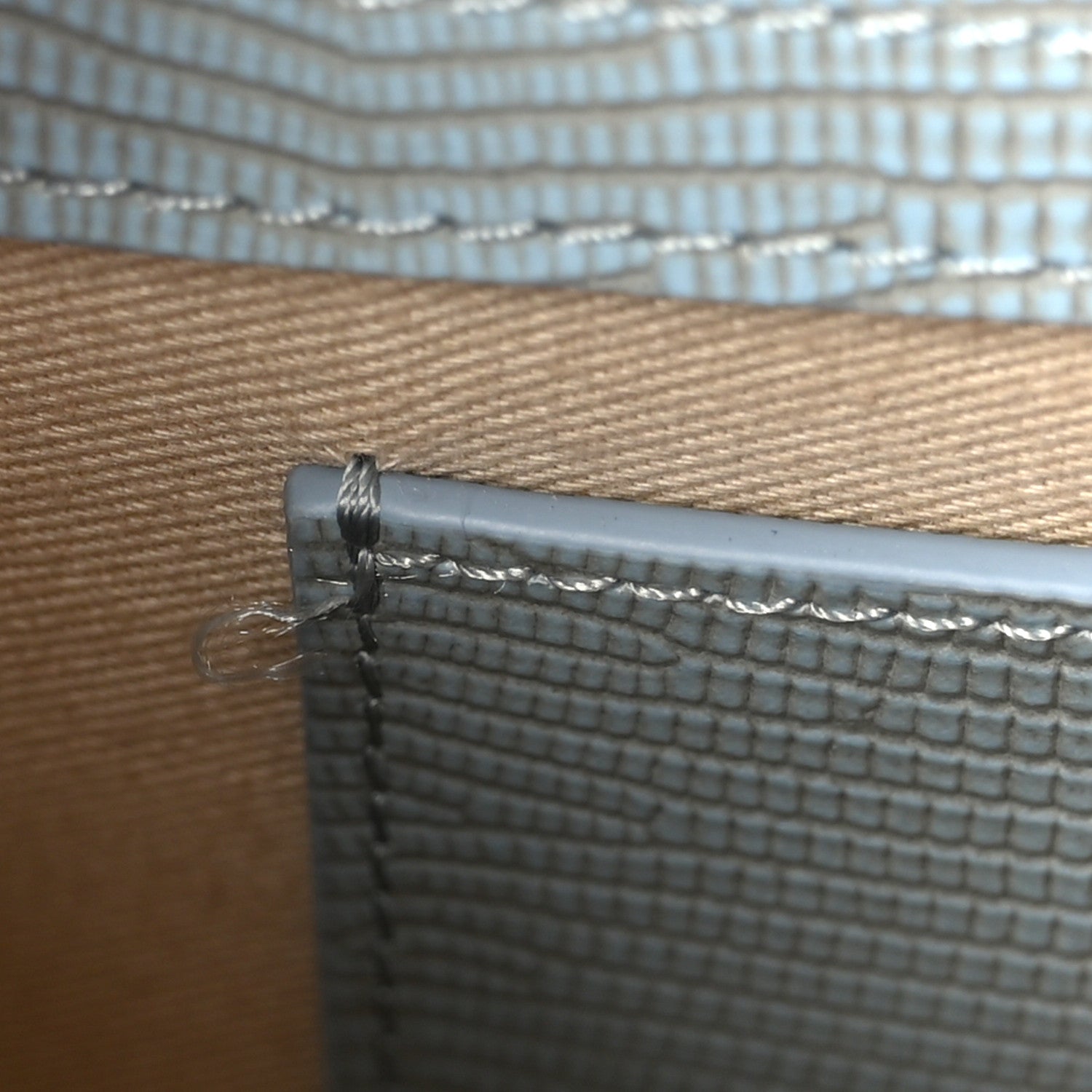 Calfskin Lizard Embossed Le Grand Bambino Light Blue