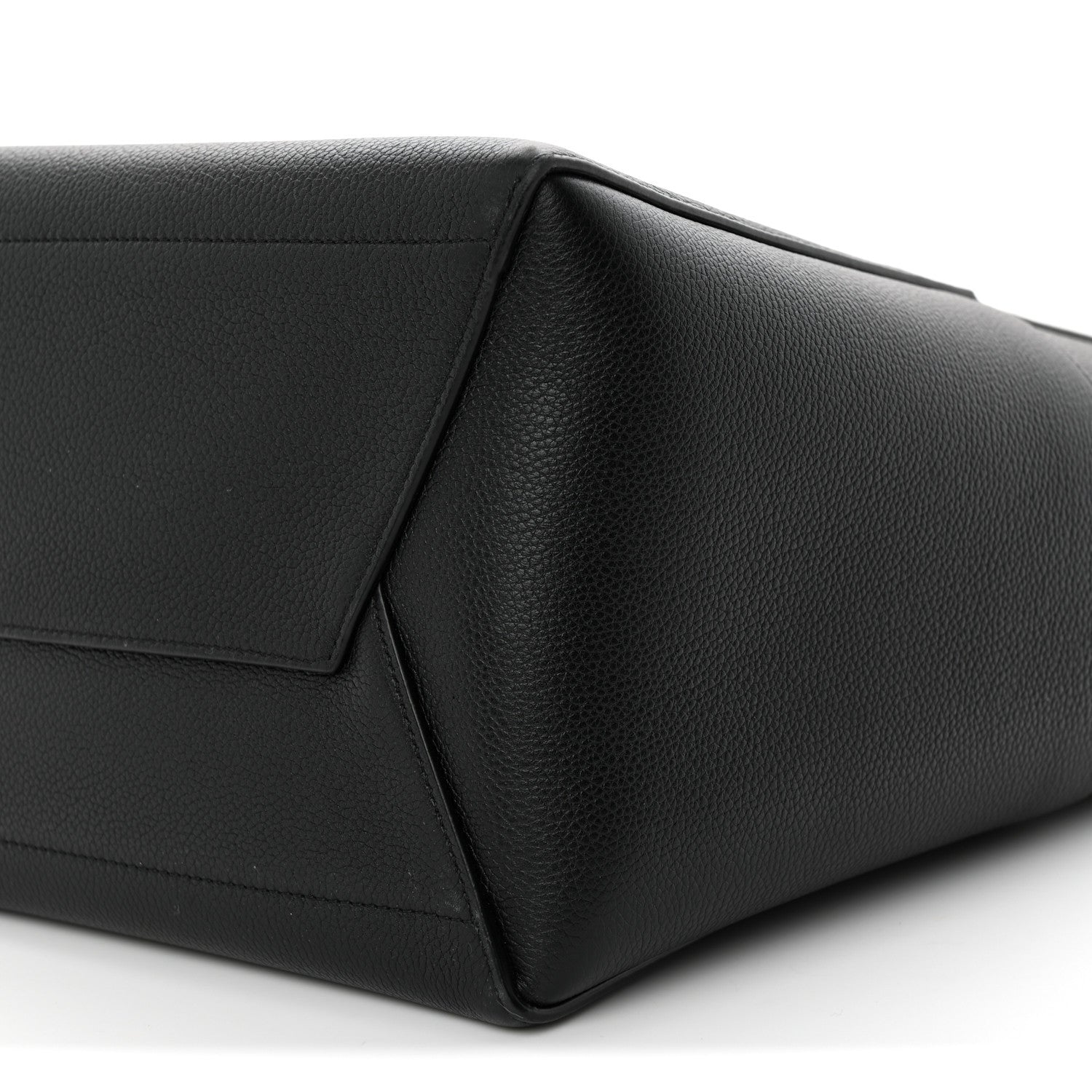 Soft Grained Calfskin Sangle Bucket Bag Black