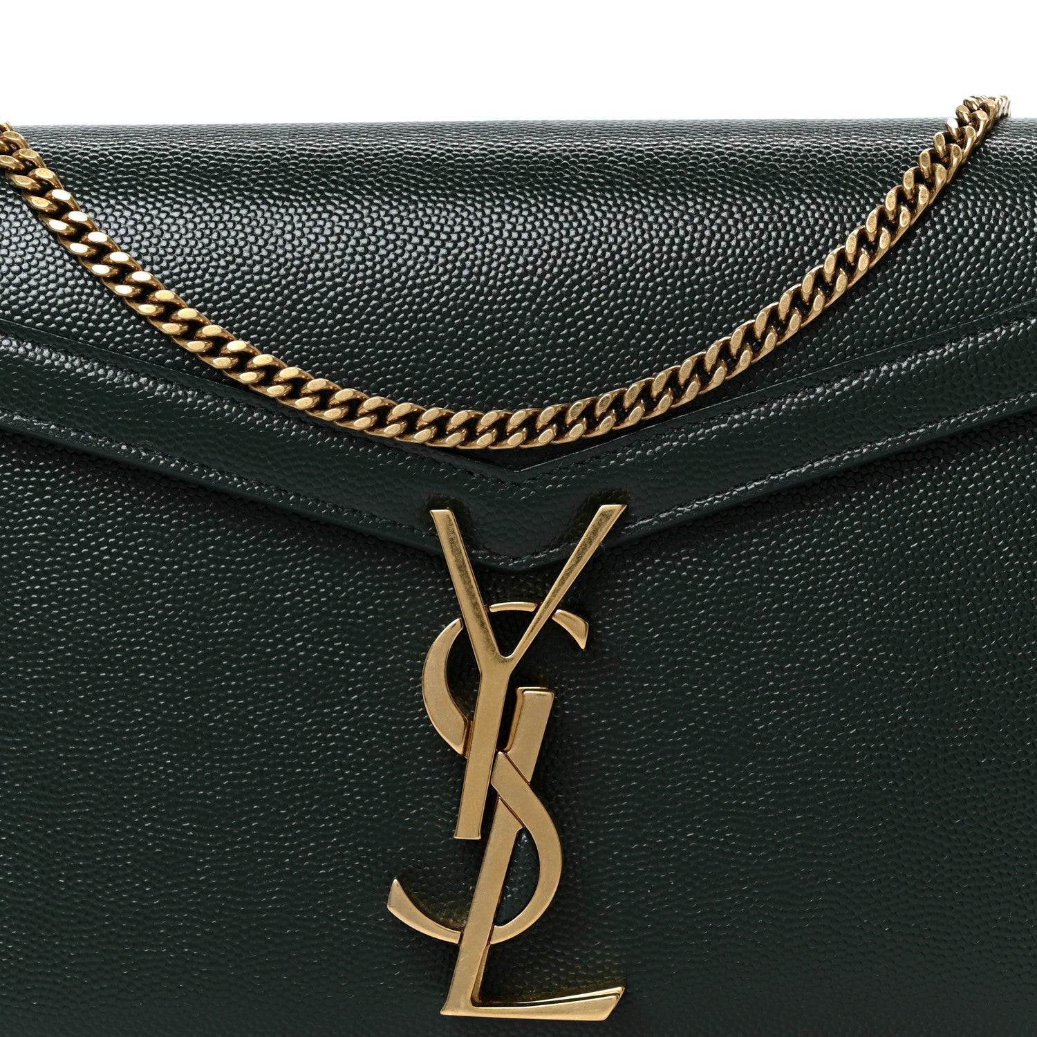 Grain De Poudre Monogram Cassandra Chain Wallet Dark Green