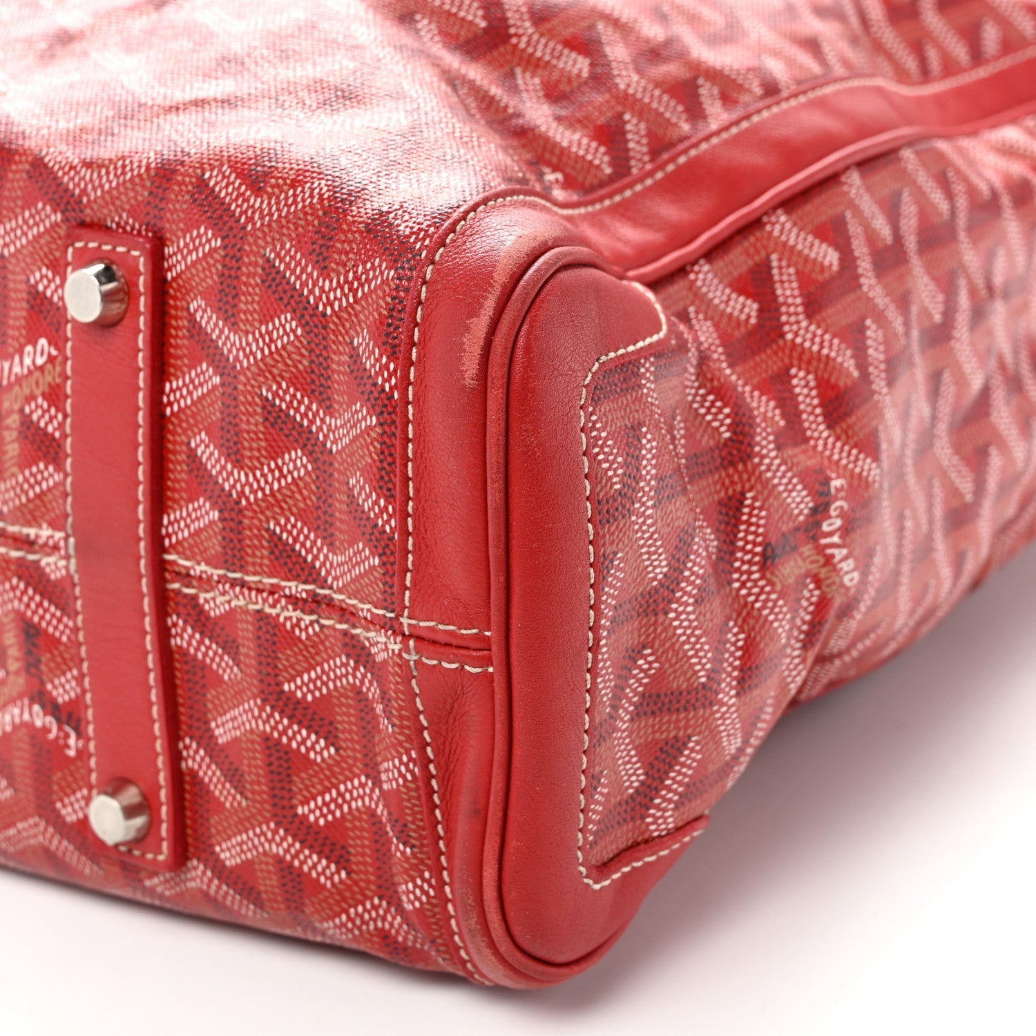 Goyardine Voltaire Tote Red