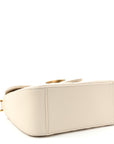 Calfskin Matelasse Mini GG Marmont Top Handle Shoulder Bag White