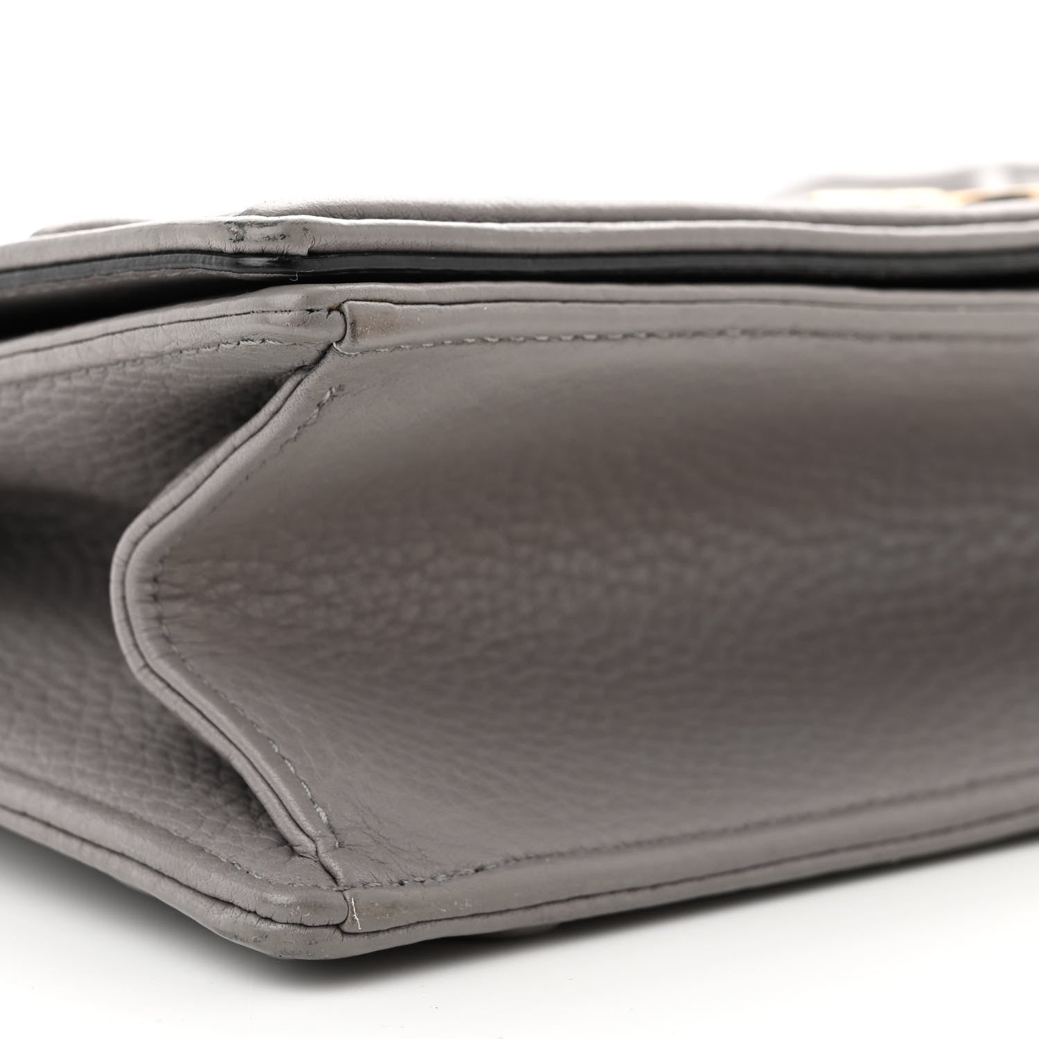 Grained Calfskin Medium D1ORama Flap Bag Gris
