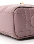 Lambskin Cannage Small Lady D-Joy Peony Pink