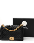 Caviar Quilted New Medium Boy Flap Black