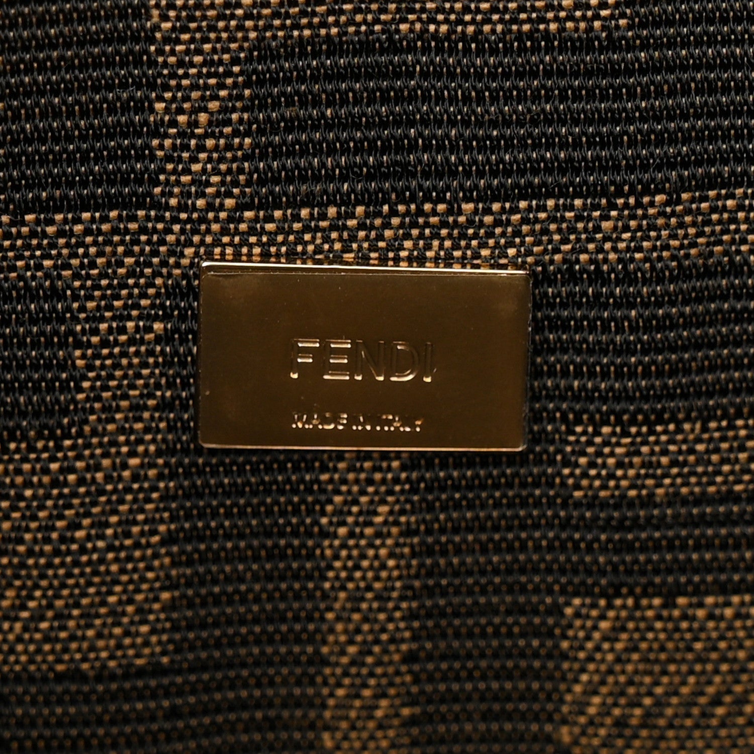 Fabric Jacquard FF 1974 Mini Baguette Tobacco Moro Black