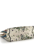 Canvas Embroidered Large D-Constellation Book Tote Latte Multicolor