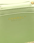 Lambskin Quilted Trendy Vanity Case Sea Green