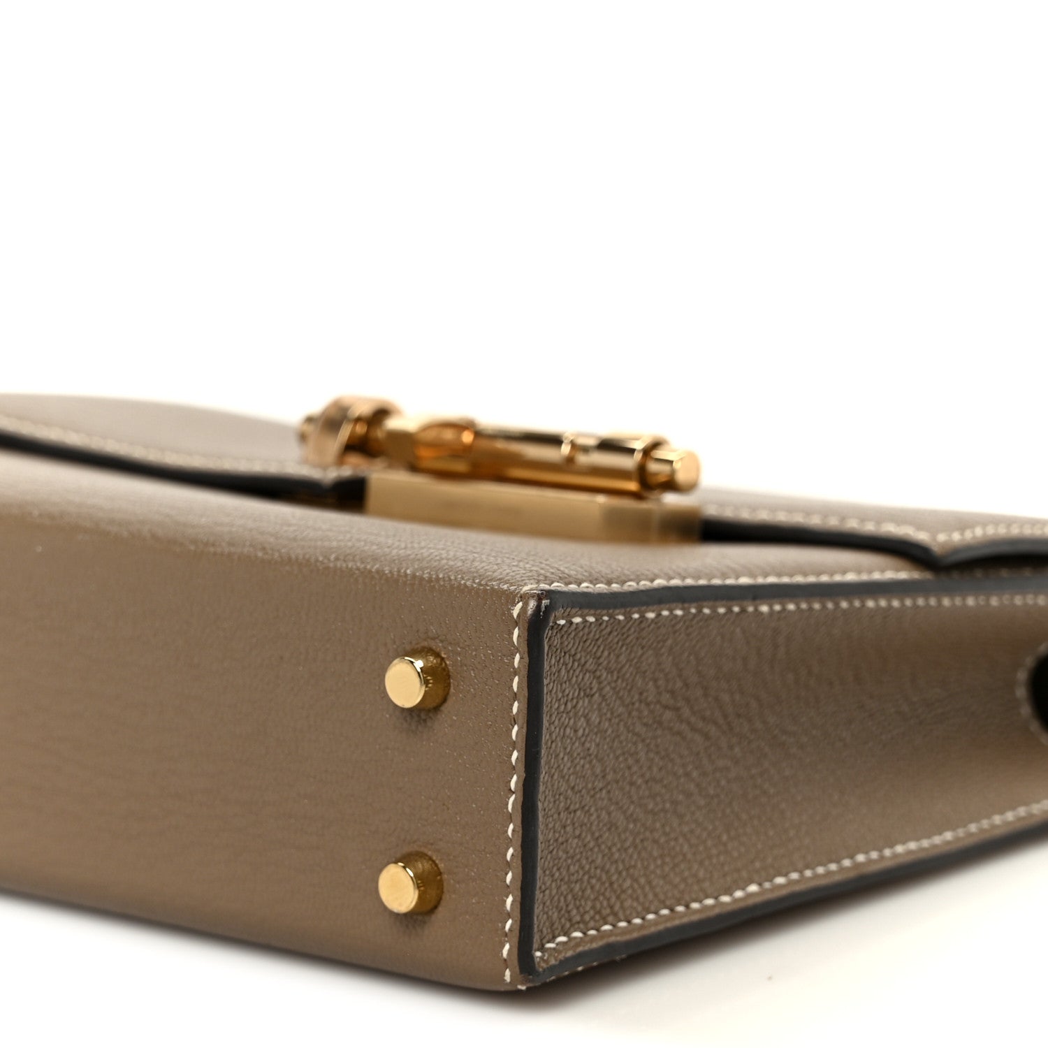 Chevre Chamkila Mini Verrou Chaine Bag Etoupe