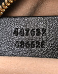 Monogram Matelasse Diagonal Small GG Marmont Chain Shoulder Bag Beige Black