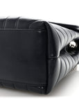Calfskin Y Quilted Monogram Medium Loulou Chain Satchel Deep Marine