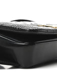 Patent Quilted Horseferry Print Lola Bum Bag Black
