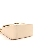Calfskin Matelasse Mini GG Marmont Top Handle Shoulder Bag White