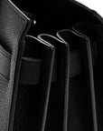 Grained Calfskin Baby Sac De Jour Black