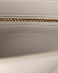 Nappa Intreccio Padded Top Handle Shoulder Bag White
