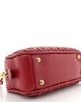 Nappa Matelasse Regular Arcadie Top Handle Bag Rosso