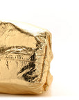 Metallic Crinkled Lambskin The Pouch Oversized Clutch Oro