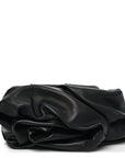 Lambskin Rose Clutch Black