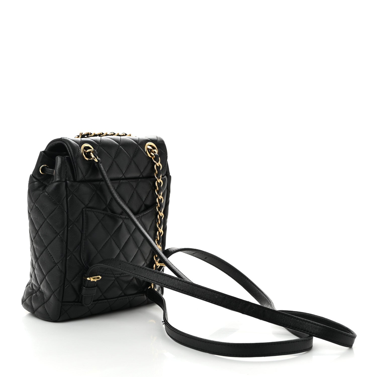Lambskin Quilted Mini Urban Spirit Backpack Black
