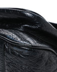 Crocodile Embossed Lambskin Monogram Medium Niki Chain Satchel Black