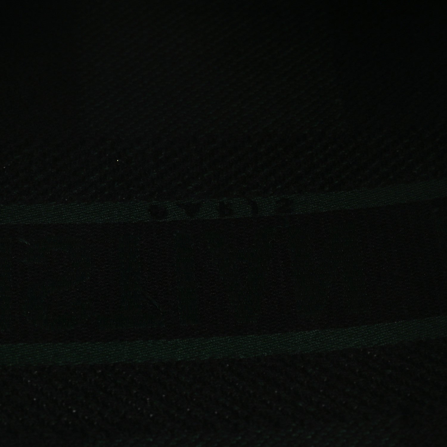 Canvas Embroidered Large Checkered Book Tote Black Green