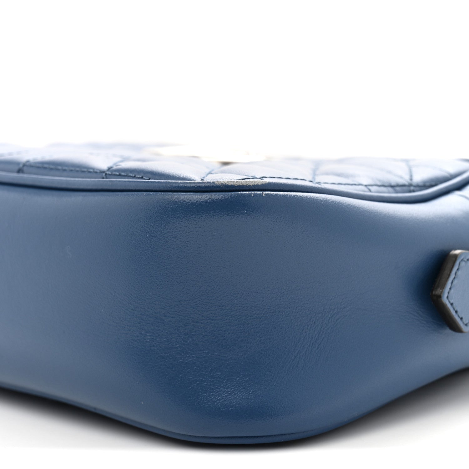 Calfskin Matelasse Aria Small GG Marmont Chain Shoulder Bag Clear Blue