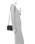 Caviar Quilted Mini Rectangular Flap Black