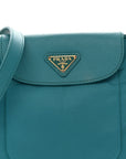 Tessuto Nylon Saffiano Crossbody Bag Turchese