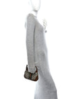 GG Supreme Monogram Azalea Calfskin Web Mini Jackie 1961 Hobo Beige Ebony Brown Sugar