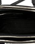 Satin Crystal Mini Galleria Double Zip Tote Metal