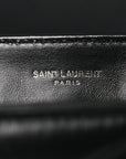 Calfskin Y Quilted Monogram Monochrome Toy Loulou Crossbody Bag Black