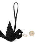 Epsom Chevre Mysore Swift Alligator Lizard Birdy Bag Charm Black