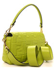 Nappa FF 1974 Embossed Baguette Wasabi