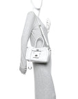Smooth Calfskin Mini Bel Air Carry All Bag White