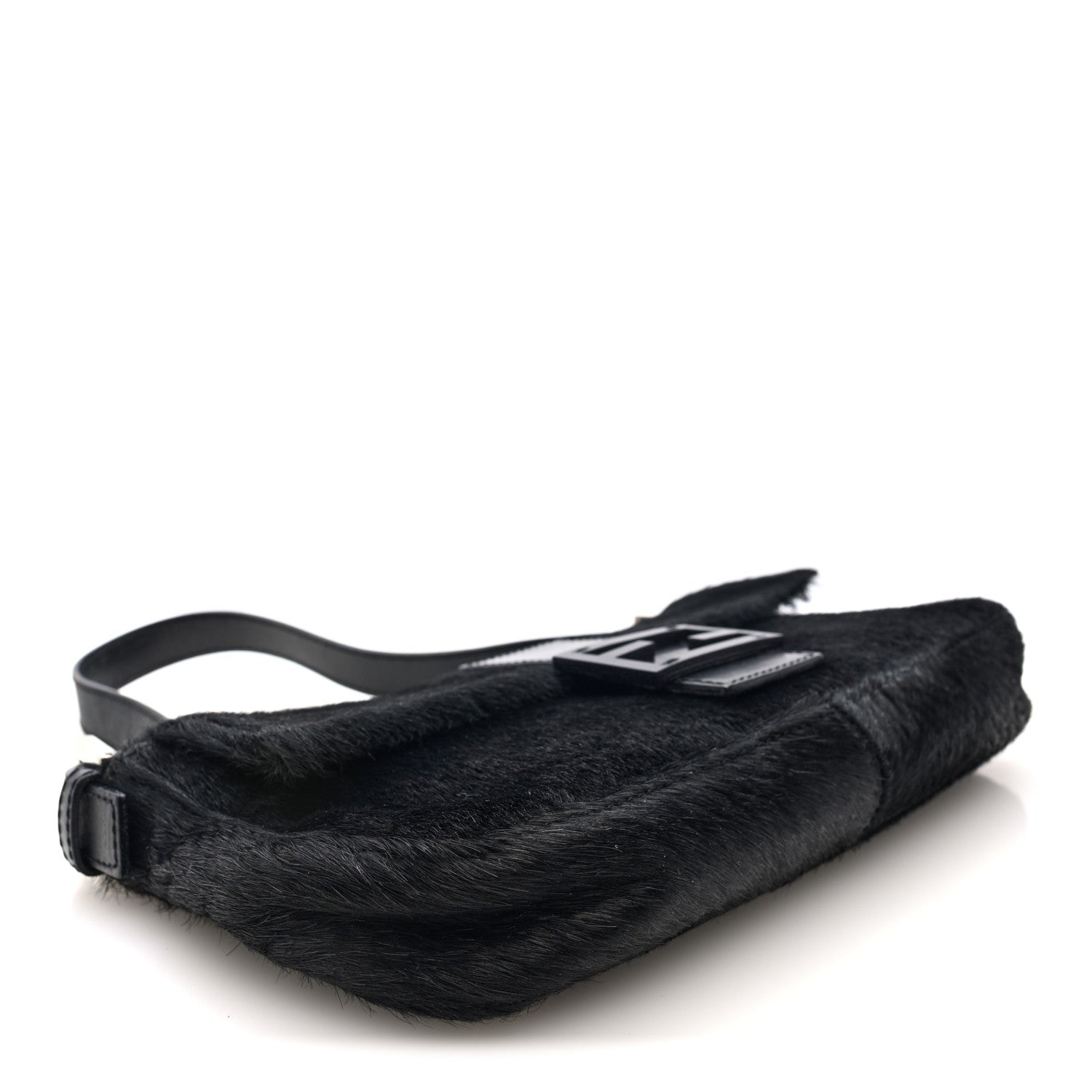 Calf Hair Baguette Black
