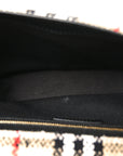 BBERRY Calfskin Boucle Check Medium Lola Chain Bag Archive Beige