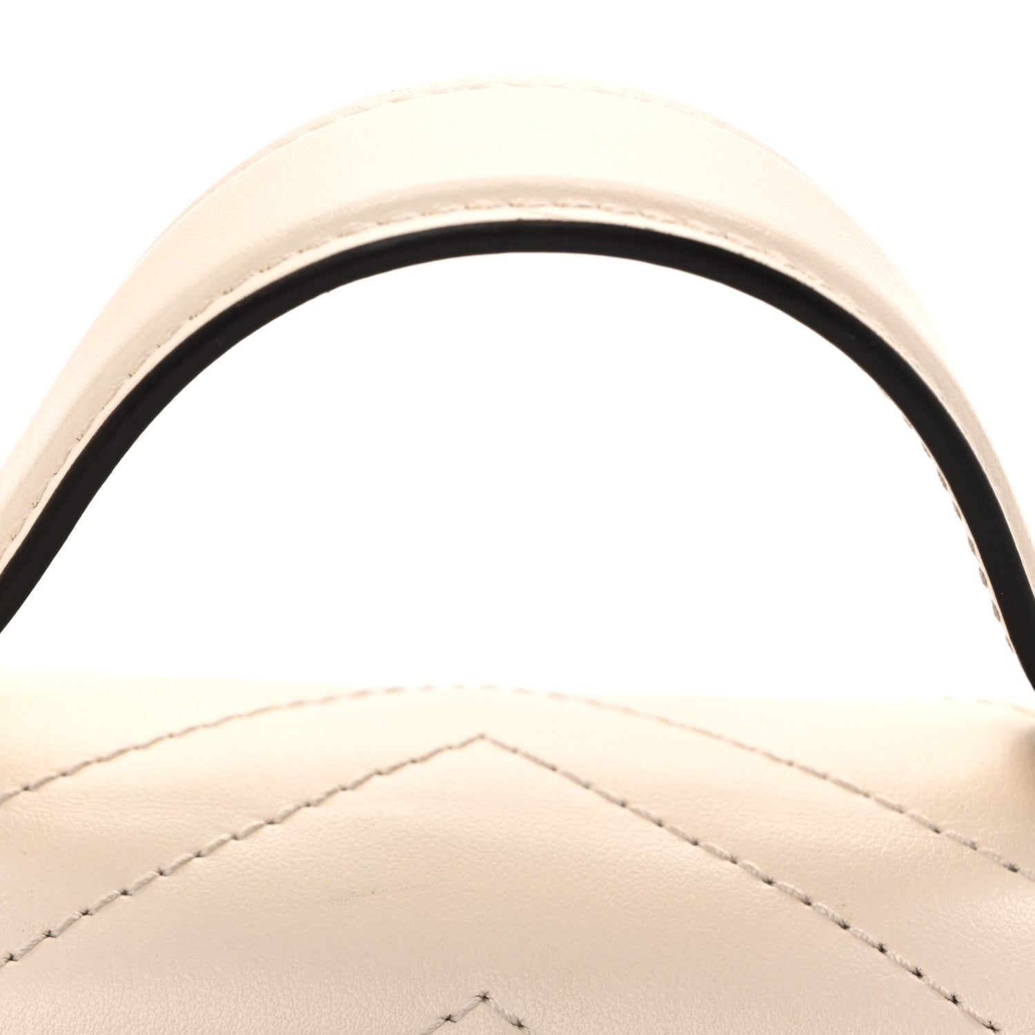 Calfskin Matelasse Mini GG Marmont Top Handle Shoulder Bag White