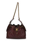 Caviar Quilted Small CHNL 25 Handbag Burgundy