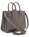 Grained Calfskin Baby Sac De Jour Fog
