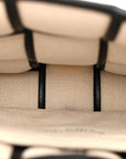 Canvas Intrecciato Padded Cassette Crossbody Bag Natural Black