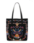 Canvas Underwater Medusa Tote Black Multicolor