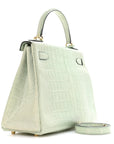 Matte Alligator Kelly Retourne 28 Vert D'eau