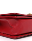 Caviar Quilted Medium Boy Flap Red