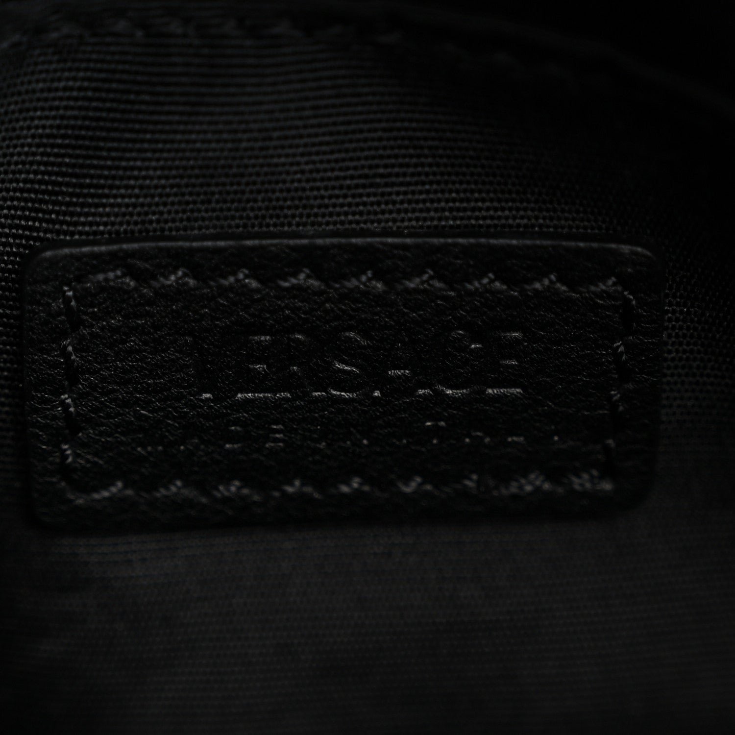 Calfskin Baroque Logo Messenger Bag Black