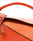 Calfskin Medium Puzzle Bag Orange Multi