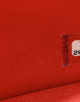 Lambskin Quilted Mini Rectangular Flap Red
